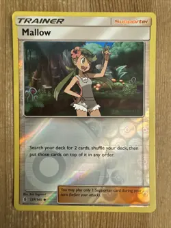 Pokemon TCG Mallow Guardians Rising 127/145 Reverse Holo Uncommon MP - Image 1