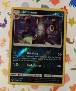 Pokemon TCG Umbreon 120/214 Reverse Holo Rare Lost Thunder English 2018 - Image 1