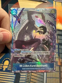 IN HAND! Mr.2.Bon.Kurei Alt Art OP16-055 One Piece Time of Battle ENGLISH - Image 1
