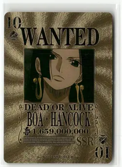 BOA HANCOCK One Piece Anime GOLD FOIL FAN ART Custom Collectible Card - Image 1