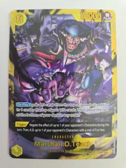 Marshall.D.Teach One Piece OP16 The Time of Battle Secret Rare Foil #119 - Image 3