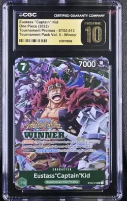 2023 One Piece Tournament Kit VOL.5 WINNER SET CGC PRISTINE 10 LUFFY, KID, ETC. - Image 5