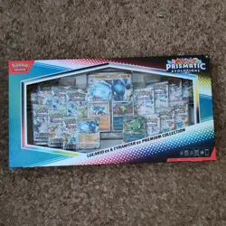 Pokemon TCG Prismatic Evolutions Lucario Ex + Tyranitar Ex Premium Collection - Image 1