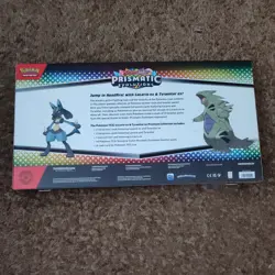 Pokemon TCG Prismatic Evolutions Lucario Ex + Tyranitar Ex Premium Collection - Image 4
