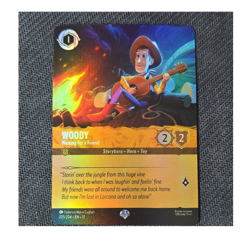 Disney Lorcana TCG Woody - Waiting for a Friend 205/204 English Foil Amber - Image 1