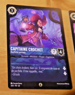 LORCANA TRADING CARD DISNEY CHAPITRE 4 CARTE PROMO CAPTAINE CROCHET 3/31 FR NM - Image 1