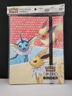 Pokemon Up Pro Binder Holds 360 Cards Flareon Jolteon Vaporeon, New Unopened - Image 1