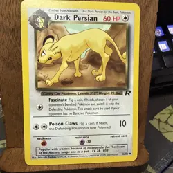 Dark Persian 42/82 Unlimited Uncommon Team Rocket Pokemon Card - Image 1