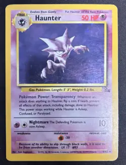 Pokemon TCG Haunter 1999 Fossil Unlimited Rare Holo Card #6/62 - Image 1