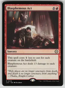 Blasphemous Act Rare Commander: The Lost Caverns of Ixalan 216 MTG NM 2023 - Image 1