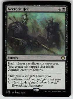 Necrotic Hex Rare Starter Commander Decks 95 MTG Near Mint 2022 - Image 1