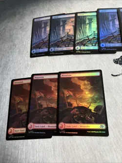 Foil Extended Art Aetherdrift MTG NM/LP Forest Island Swamp Mountain x 22 - Image 2