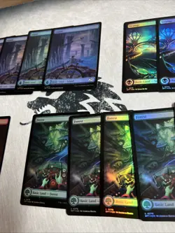 Foil Extended Art Aetherdrift MTG NM/LP Forest Island Swamp Mountain x 22 - Image 3