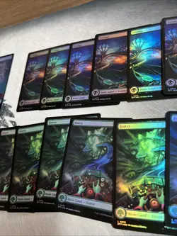 Foil Extended Art Aetherdrift MTG NM/LP Forest Island Swamp Mountain x 22 - Image 4