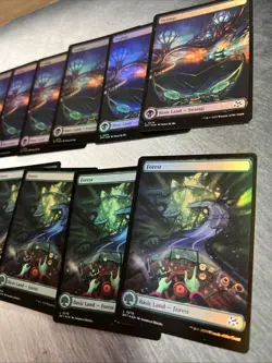 Foil Extended Art Aetherdrift MTG NM/LP Forest Island Swamp Mountain x 22 - Image 5