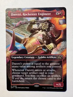 x1 Daretti, Rocketeer Engineer - Borderless R MTG Aetherdrift M/NM, English - Image 1