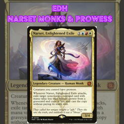 EDH - Narset Monk Tribal & Prowess , MTG Commander Deck, Bracket 2 - Image 1