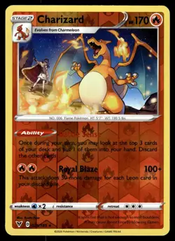 CHARIZARD - 025/185 Rare Reverse Holo Vivid Voltage Pokemon NM - Image 1