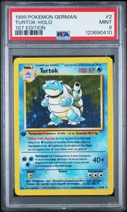 Turtok / Blastoise 2 PSA 9 German 1st Edition Base 1999 Pokemon Holo - Image 1