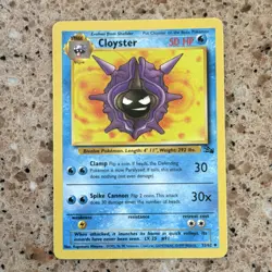 Pokemon Cloyster 32/62 Fossil 1999 Edition Basic 30 HP Common Regular - Image 1