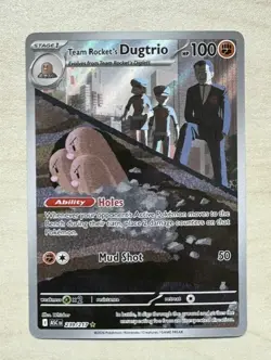 Pokemon TCG Team Rocket's Dugtrio 219/217 Ascended Heroes Illustration Rare NM - Image 1