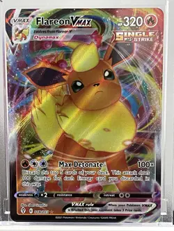 Pokemon Flareon VMAX Single Strike Ultra Rare Holo SWSH07 018/203 🔥 - Image 1