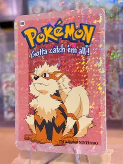 2000 Vintage Pokemon Vending Prism Sticker - Arcanine Solo Gallery #059 - Image 3