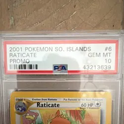Pokemon Raticate 06/18 Southern Islands Promo Regular Stage 1 60HP PSA 10 - Image 4