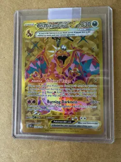 Gold Charizard ex 228/197 Obsidian Flames Holo Full Art NM Near Mint Pokemon - Image 1