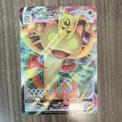 Pokemon Meowth VMAX Promo Full Art Holo SWSH005 Sword & Shield 300 HP - Image 1