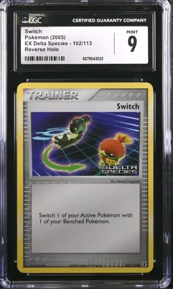 Pokemon Ex Delta Species Switch 102/113 Reverse Holo Stamped CGC 9 MINT - Image 1