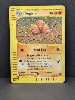 Dugtrio 010/165 Expedition Base Set Holo Rare Pokemon TCG Nintendo e-reader MP - Image 1