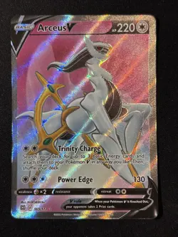 2021 Pokemon SWSH Brilliant Stars 165/172 Arceus V - Image 1