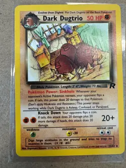 Vintage Pokemon Cards Dark Dugtrio 23/82 Dark Golbat 24/82 Team Rocket TCG - Image 2