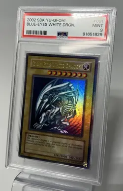 2002 Blue Eyes White Dragon PSA 9 SDK-001 - Full Holo Bleed - Vintage - Image 1