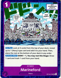 Marineford OP16-078 Uncommon The Time of Battle One Piece Card Game - Image 1