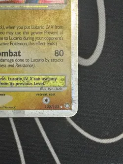 Pokemon TCG Lucario LV.X Holofoil Card Mysterious Treasures 122/123 LP!!! - Image 4