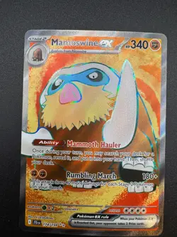 Pokemon TCG Mamoswine EX Full Art Ultra Rare Card Journey Together 174/159 NM - Image 4