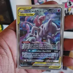 Nintendo Pokemon TCG Mew Mewtwo 8 Card Lot Tag Team Full Art Promo Holo - Image 2