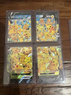 Pikachu V-UNION SWSH159 Crown Zenith 4-Card Set Holo Full Art English 2023 - Image 1