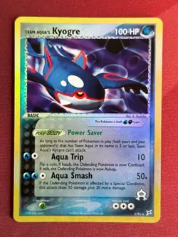 TEAM AQUA'S KYOGRE 3/95 EX Team Magma vs Team Aqua REVERSE HOLO Pokemon card NM - Image 1