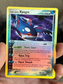 TEAM AQUA'S KYOGRE 3/95 EX Team Magma vs Team Aqua REVERSE HOLO Pokemon card NM - Image 2