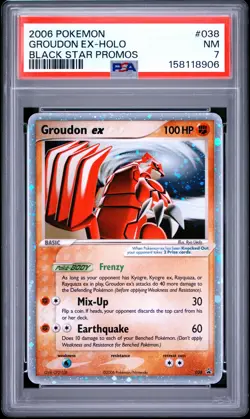 PSA 7 Groudon EX Holo 038 Black Star Promos Pokemon Card - Image 1