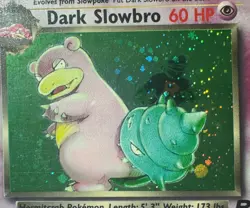 Dark Slowbro 12/82 LP Unlimited Team Rocket Holo Rare Pokemon WOTC 2000 - Image 3