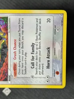 Tauros 12/100 - Crystal Guardians Holo Rare Pokemon TCG LP - Image 5