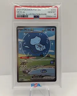 PSA 10 MEW EX 232/091 SIR PALDEAN FATES POKEMON ENGLISH (BUBBLE MEW) - Image 1