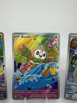 Pokemon First Partner Illustration Collection Promos Alola Starters Set of 3 NM - Image 3
