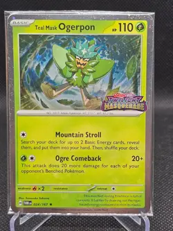TEAL MASK OGERPON (TWILIGHT MASQUERADE STAMP) 024/167 HOLO Pokemon NM - SEALED - Image 1