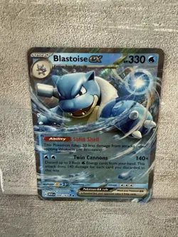 Pokemon Blastoise ex 009/165 151 Double Rare Holo NM - Image 1