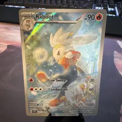 Pokemon Raboot 147/142 SV07 Stellar Crown Full Art Holo Illustration Rare NM - Image 1